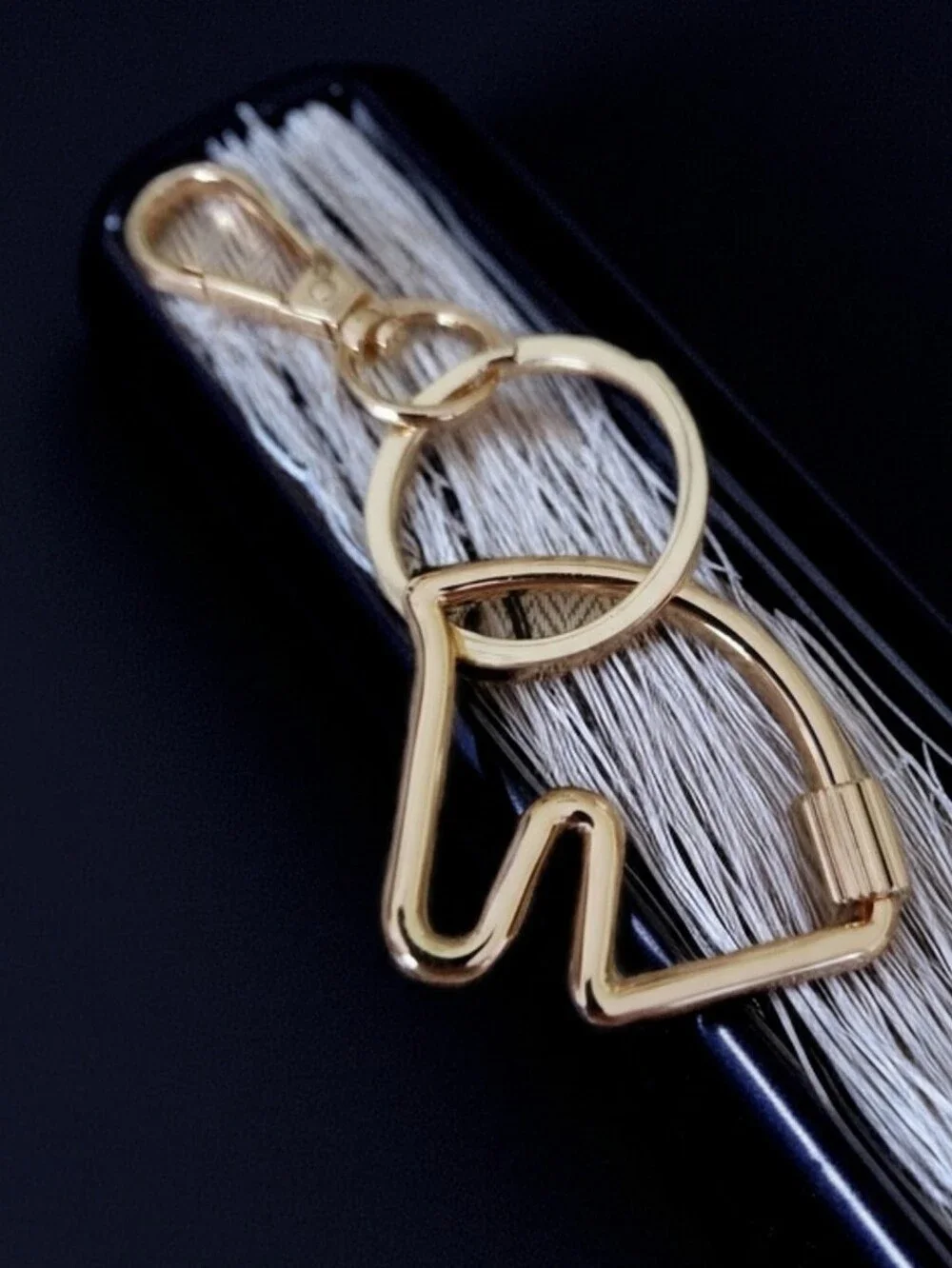 Hermes Goldtone Horse Keyring Or Purse Charm